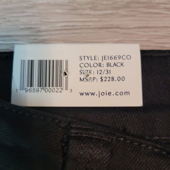 Joie Park Cargo Pants Contemporary Fit High Rise Size 12 Black NWT - Picture 5 of 11
